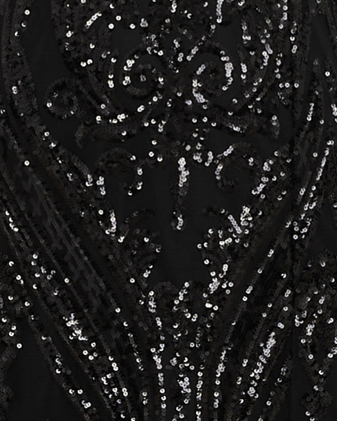 Saige V Neck Sequin Gown