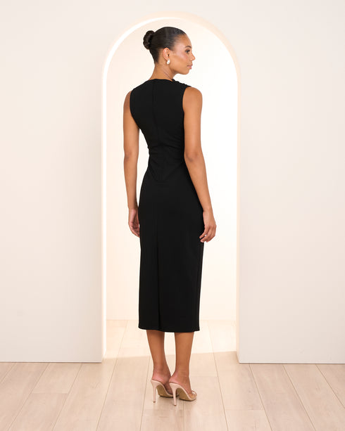 Winsley Ruched Mock Neck Dress