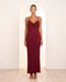 Aster Cowl Neck Beaded Gown