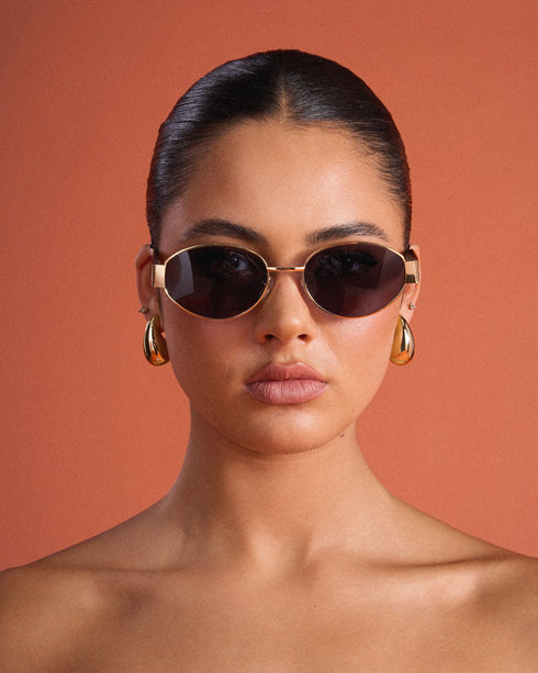 Simona Gold Frame Sunglasses