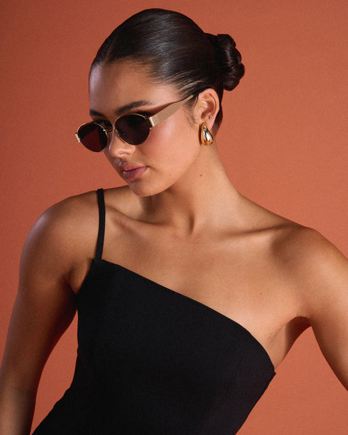 Simona Gold Frame Sunglasses