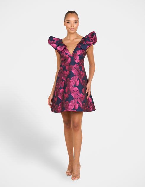 Helen V-neck Mini Dress