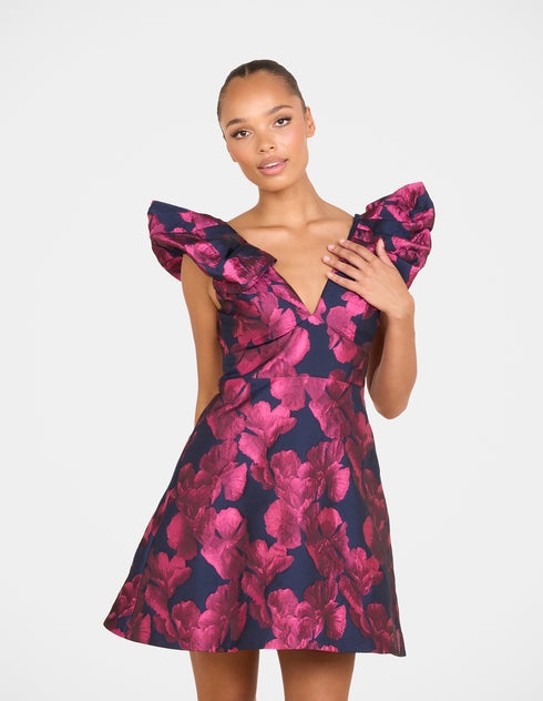 Helen V-neck Mini Dress