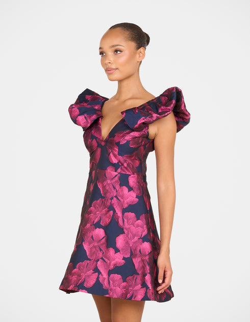 Helen V-neck Mini Dress