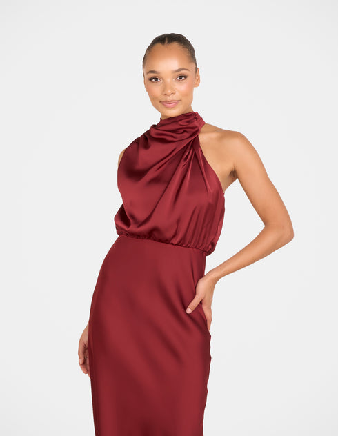 Dominic High Neck Midi Dress
