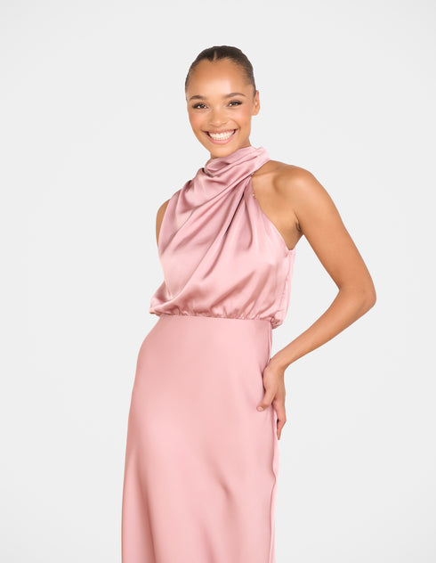 Dominic High Neck Midi Dress