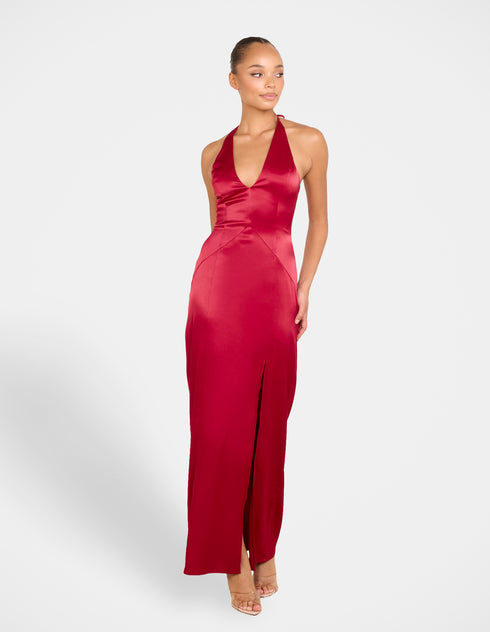 Orla V-neck Halter Gown