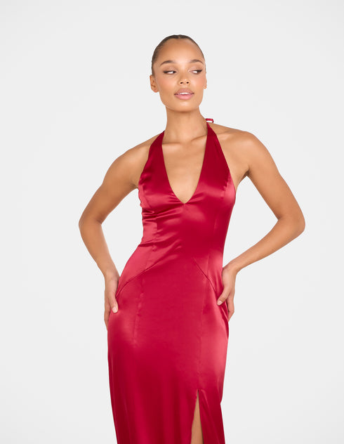 Orla V-neck Halter Gown