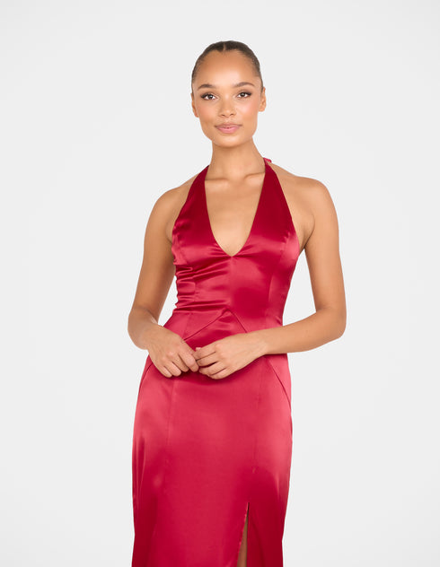 Orla V-neck Halter Gown