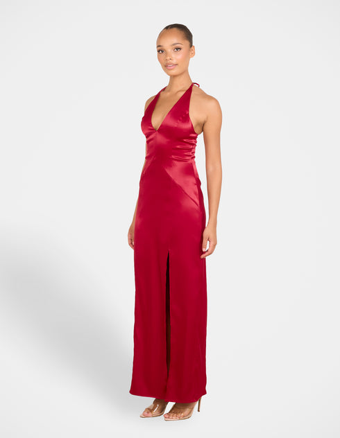 Orla V-neck Halter Gown
