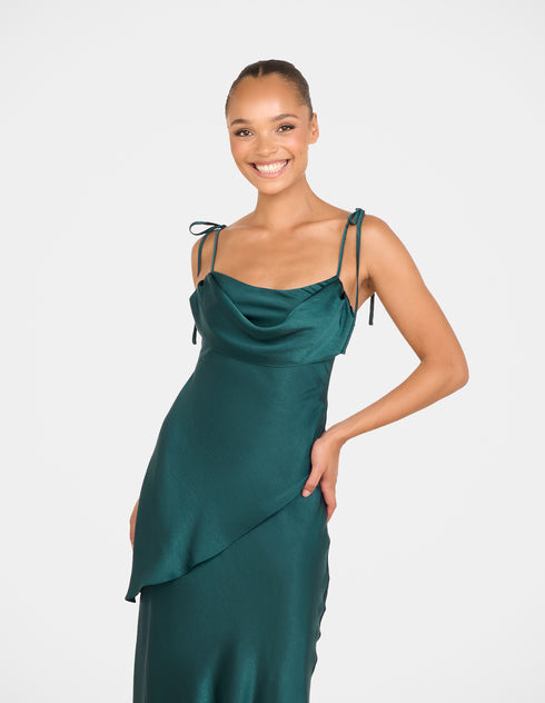 Helene Asymmetric Maxi Dress