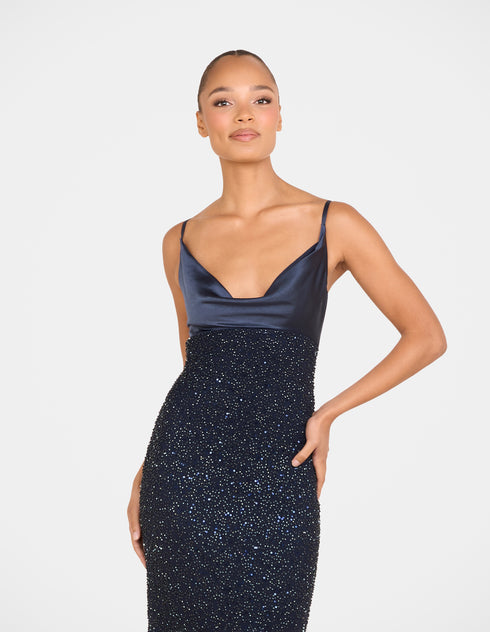 Adeline Cowl Neck Gown