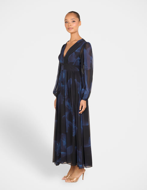 Sandra Deep V Maxi Dress