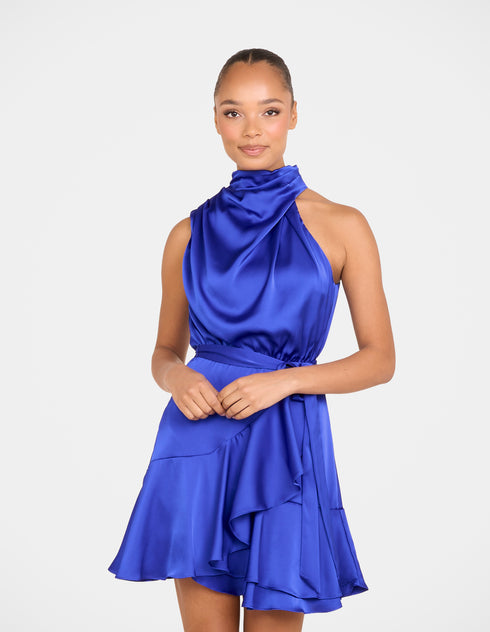 Bebe Cowl Neck Mini Dress