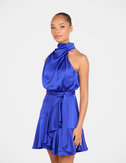 Bebe Cowl Neck Mini Dress