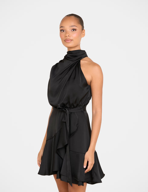 Bebe Cowl Neck Mini Dress