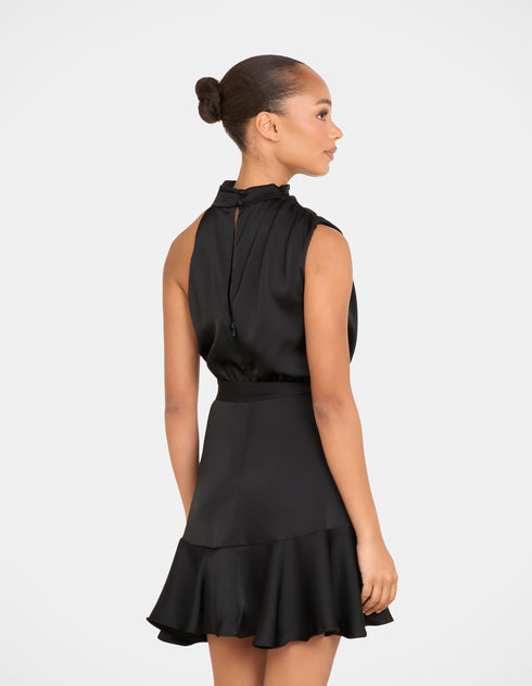 Bebe Cowl Neck Mini Dress