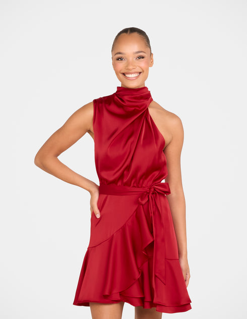 Bebe Cowl Neck Mini Dress