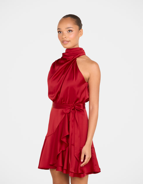 Bebe Cowl Neck Mini Dress