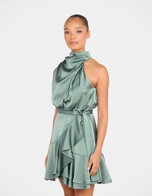 Bebe Cowl Neck Mini Dress