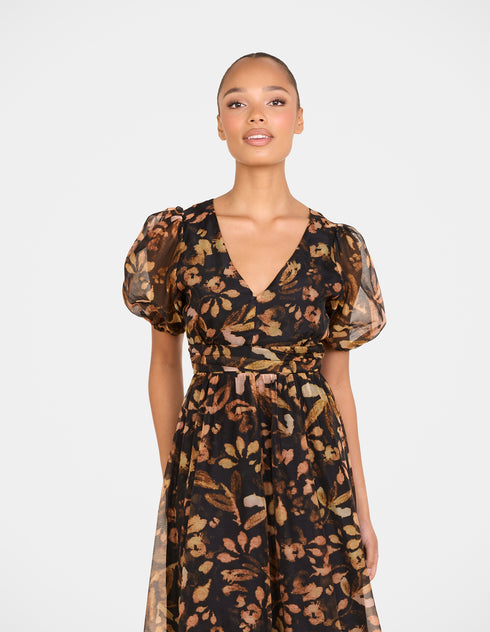 Lyra Puff Sleeve Maxi Dress