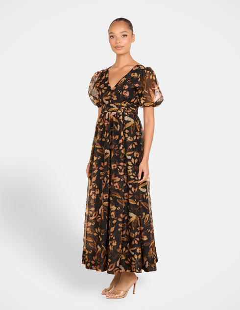 Lyra Puff Sleeve Maxi Dress