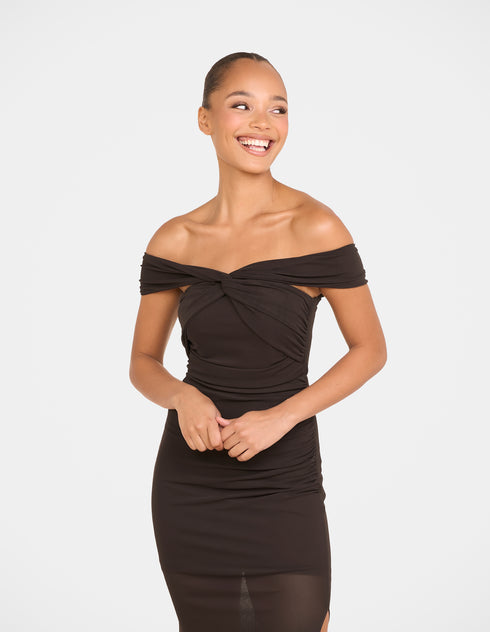 Rohdia Off Shoulder Maxi Dress