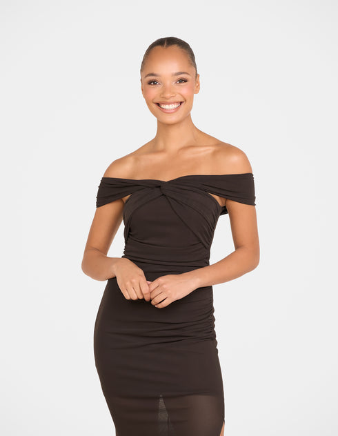 Rohdia Off Shoulder Maxi Dress