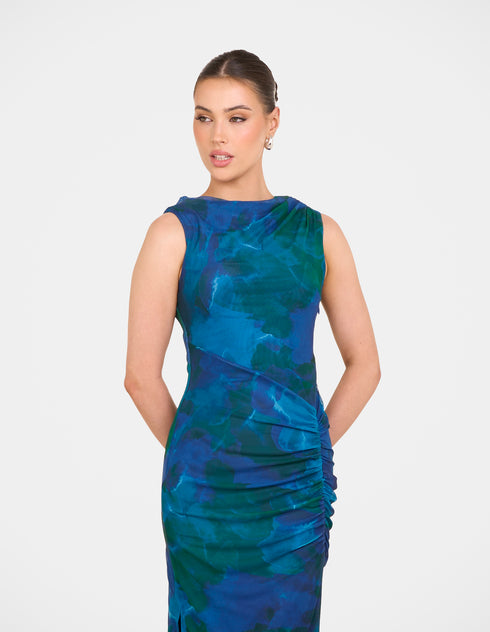 Pegeen Sleeveless Ruched Dress