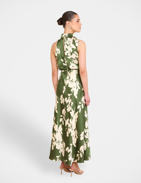 Calais Satin Midi Dress