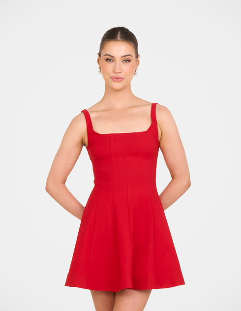 Simone Square Neck Mini Dress