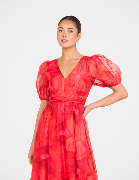 Dua Puff Sleeve Maxi Dress