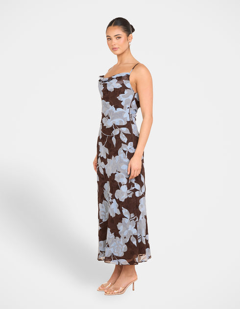 Marti Cowl Neck Maxi Dress