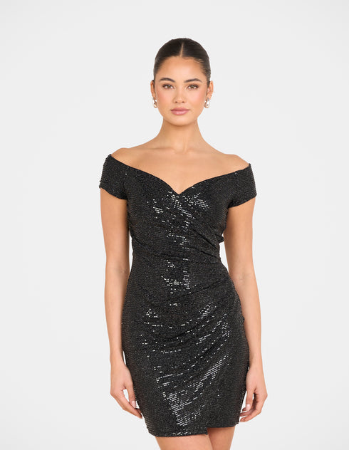 Nat Off Shoulder Mini Dress