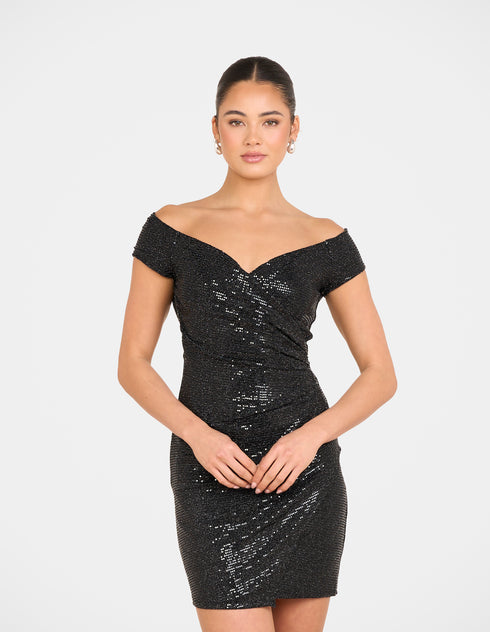 Nat Off Shoulder Mini Dress