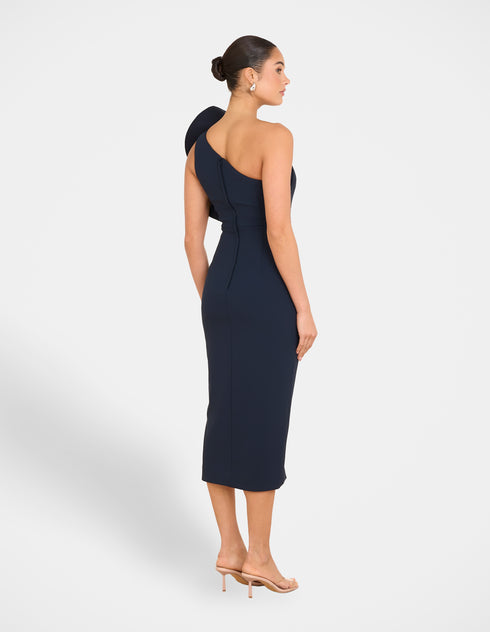 Elise Asymmetric Midi Dress