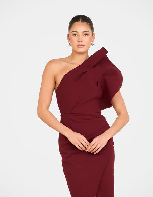 Elise Asymmetric Midi Dress