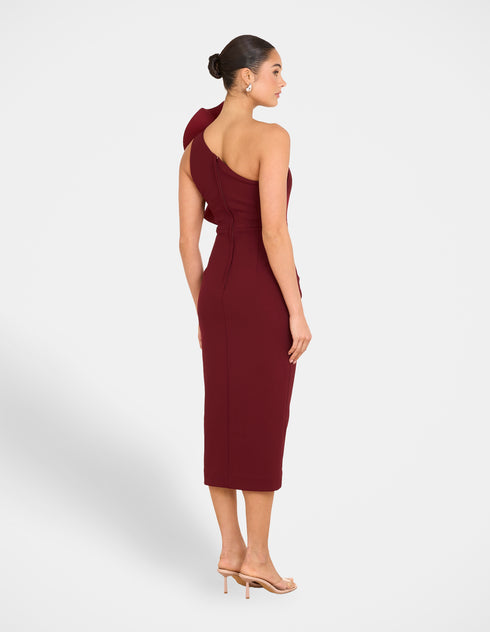 Elise Asymmetric Midi Dress