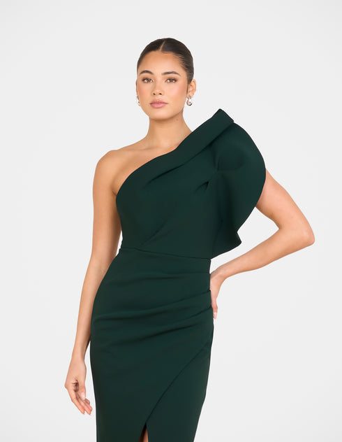 Elise Asymmetric Midi Dress