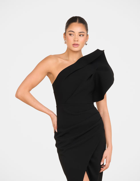 Elise Asymmetric Midi Dress