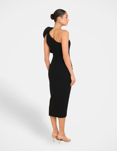 Elise Asymmetric Midi Dress