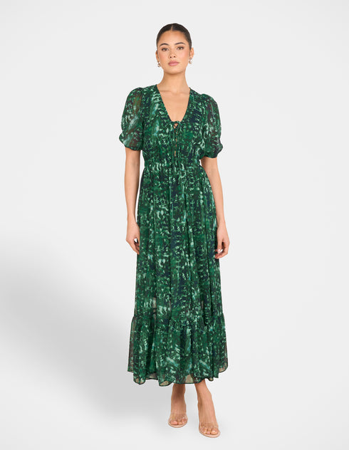 Izmir Tie Front Maxi Dress