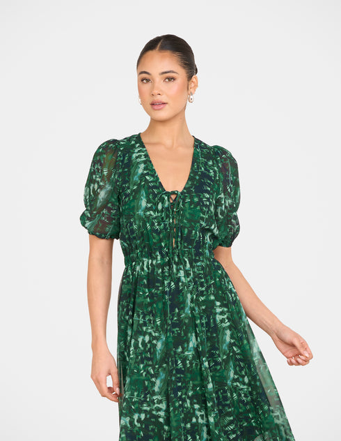 Izmir Tie Front Maxi Dress