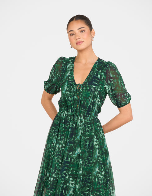 Izmir Tie Front Maxi Dress