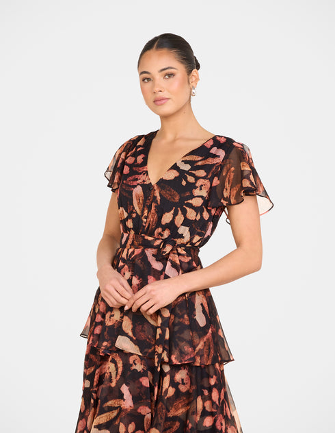 Felicia Frill Hem Maxi Dress