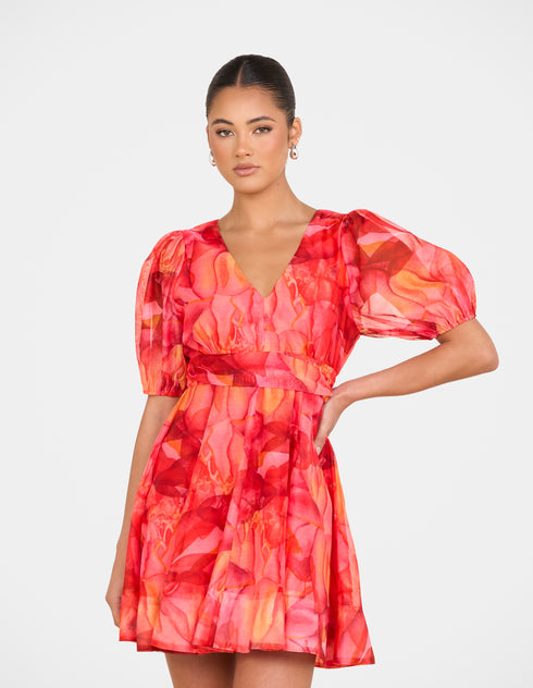 Cammi Puff Sleeve Mini Dress