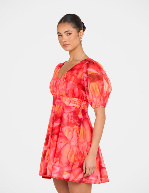 Cammi Puff Sleeve Mini Dress