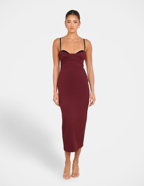 Yolanda Sweetheart Midi Dress