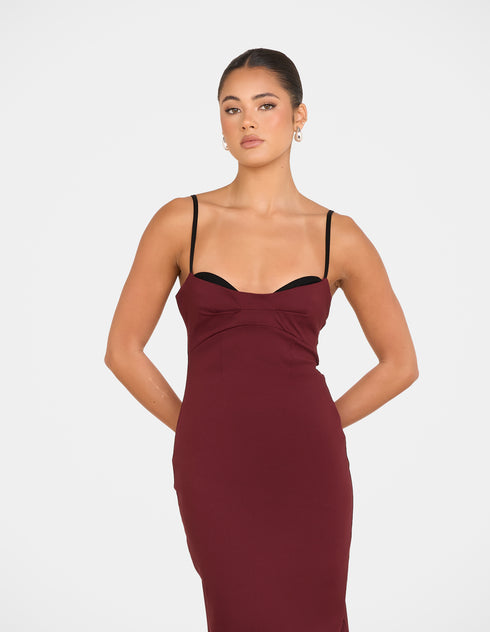 Yolanda Sweetheart Midi Dress
