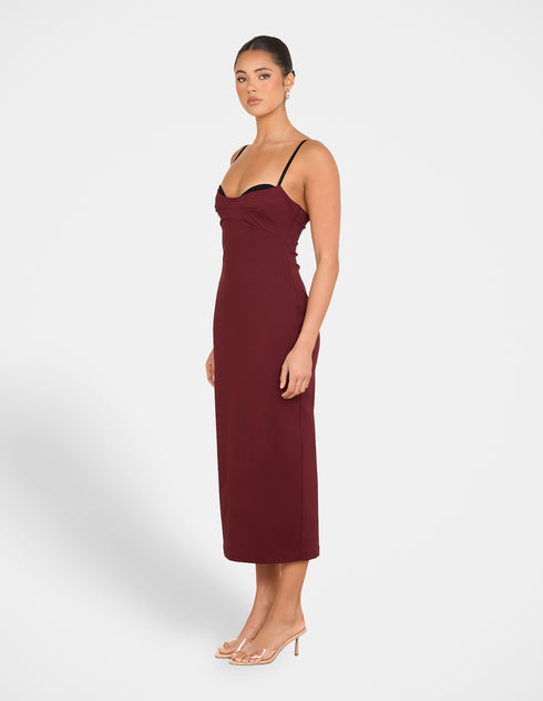 Yolanda Sweetheart Midi Dress
